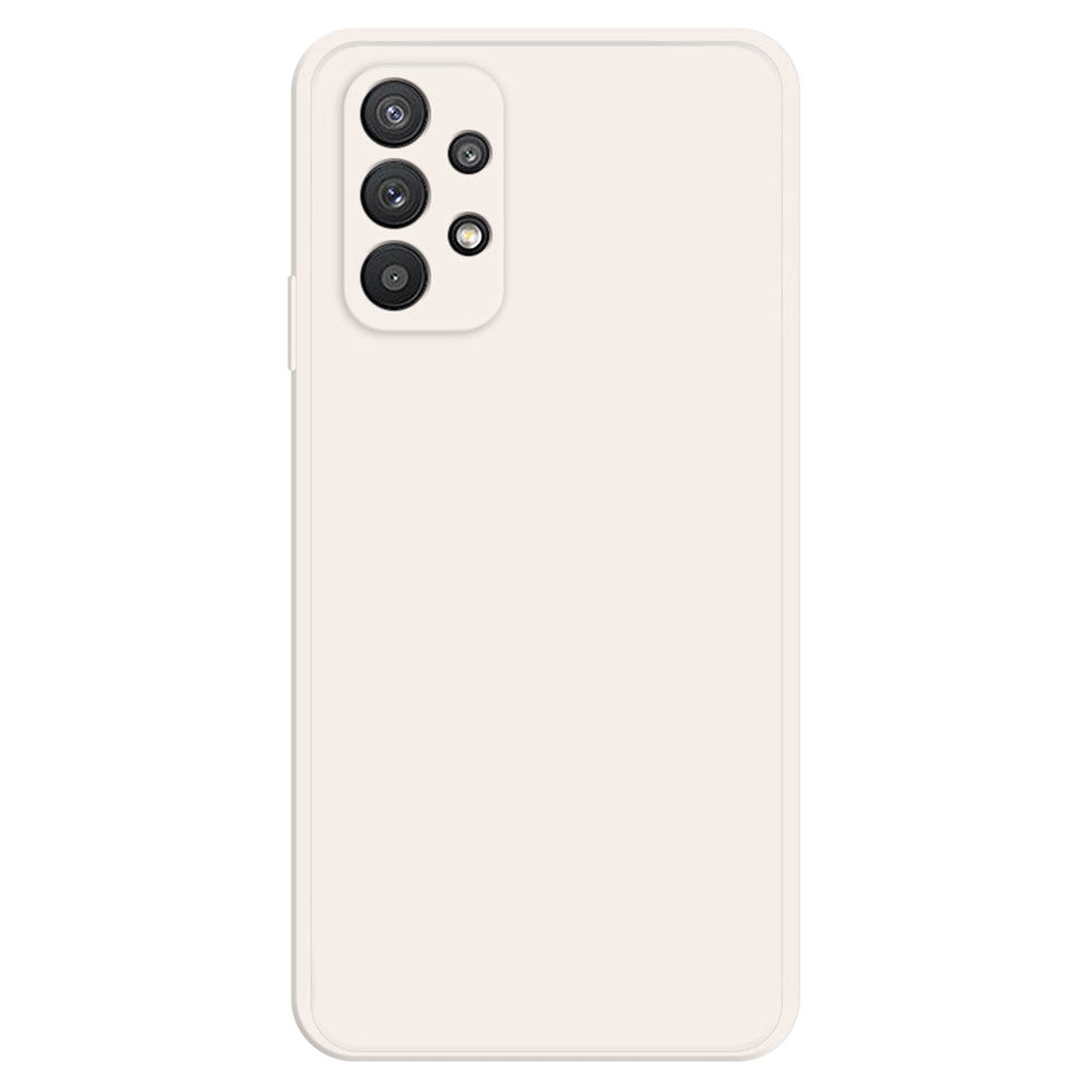 For Samsung Galaxy A32 5G / M32 5G Straight Edge Rubberized Flexible TPU Case Microfiber Lining Anti-Scratch Phone Protective Cover