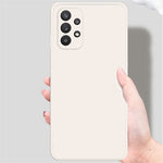 For Samsung Galaxy A32 5G / M32 5G Straight Edge Rubberized Flexible TPU Case Microfiber Lining Anti-Scratch Phone Protective Cover