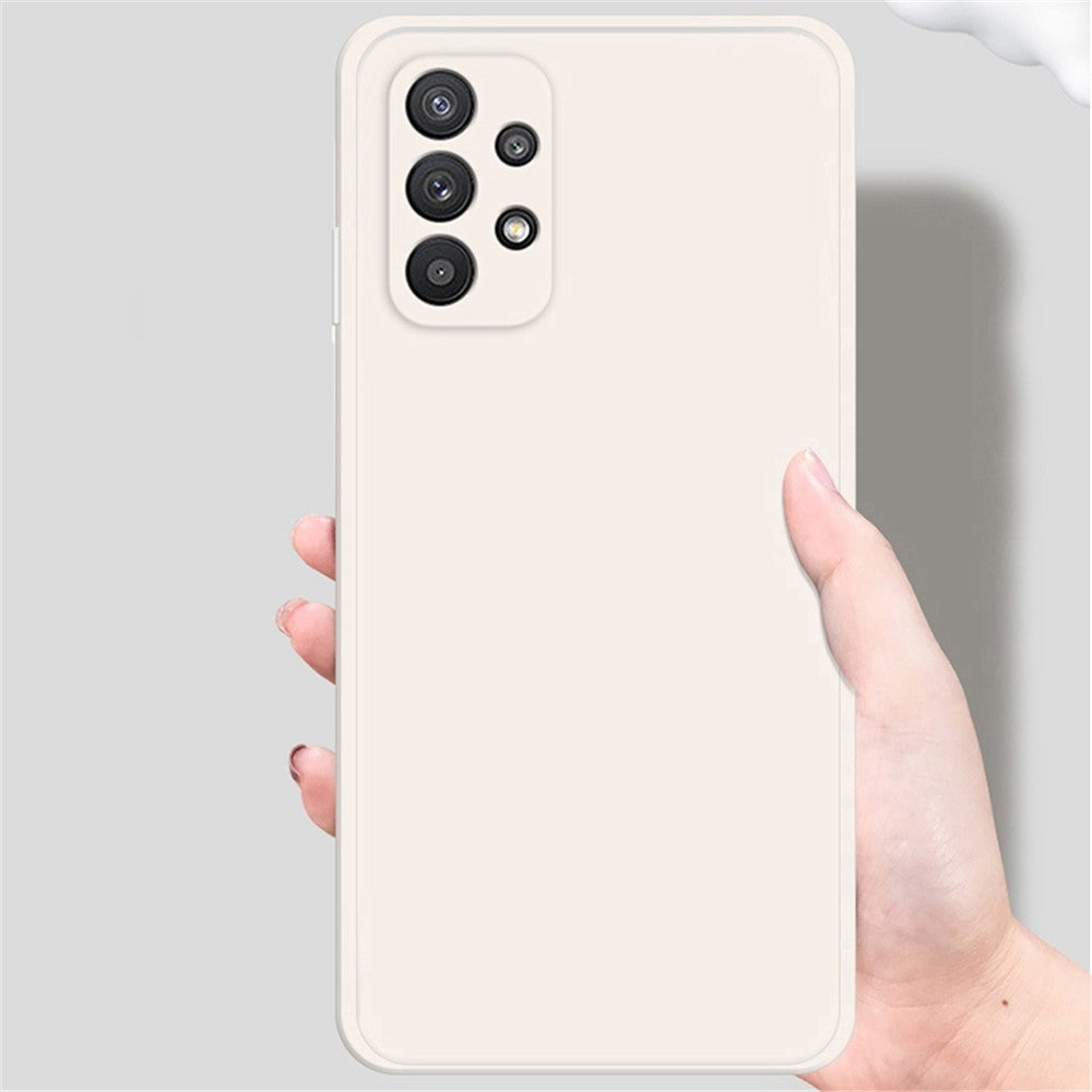 For Samsung Galaxy A32 5G / M32 5G Straight Edge Rubberized Flexible TPU Case Microfiber Lining Anti-Scratch Phone Protective Cover