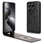 For Xiaomi 14T Case with Card Slot Magnetic Vertical Flip Leather Phone Cover