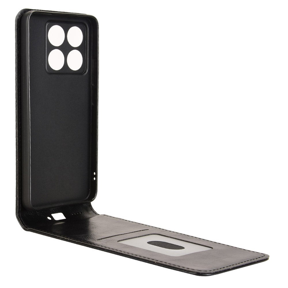 For Xiaomi 14T Case with Card Slot Magnetic Vertical Flip Leather Phone Cover