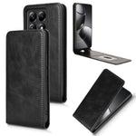For Xiaomi 14T Case with Card Slot Magnetic Vertical Flip Leather Phone Cover