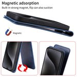 For Xiaomi 14T Case with Card Slot Magnetic Vertical Flip Leather Phone Cover