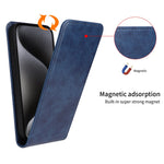 For Xiaomi 14T Case with Card Slot Magnetic Vertical Flip Leather Phone Cover