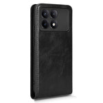For Xiaomi Poco X6 Pro 5G  /  Redmi K70E 5G Case with Card Slot Magnetic Vertical Flip Leather Phone Cover
