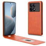 For Xiaomi Poco X6 Pro 5G  /  Redmi K70E 5G Case with Card Slot Magnetic Vertical Flip Leather Phone Cover