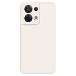 For Oppo Reno8 5G (Global Version) Microfiber Lining Design Rubberized TPU Phone Back Case Straight Edge Drop-proof Anti-scratch Cover