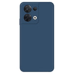 For Oppo Reno8 5G (Global Version) Microfiber Lining Design Rubberized TPU Phone Back Case Straight Edge Drop-proof Anti-scratch Cover