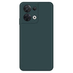 For Oppo Reno8 5G (Global Version) Microfiber Lining Design Rubberized TPU Phone Back Case Straight Edge Drop-proof Anti-scratch Cover
