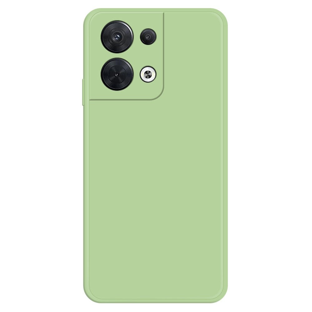 For Oppo Reno8 5G (Global Version) Microfiber Lining Design Rubberized TPU Phone Back Case Straight Edge Drop-proof Anti-scratch Cover