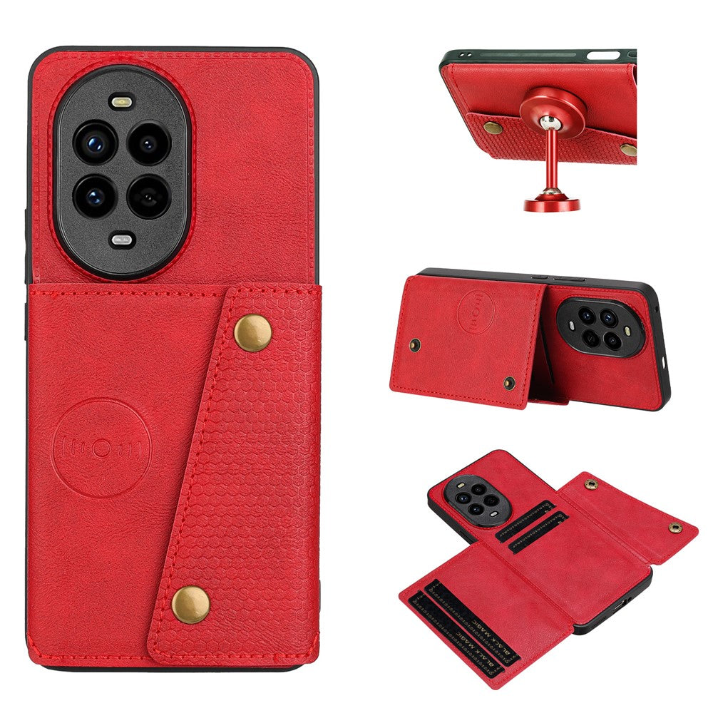 For Huawei nova 13 Pro 5G Case with Card Slots Kickstand Leather + TPU Phone Cover