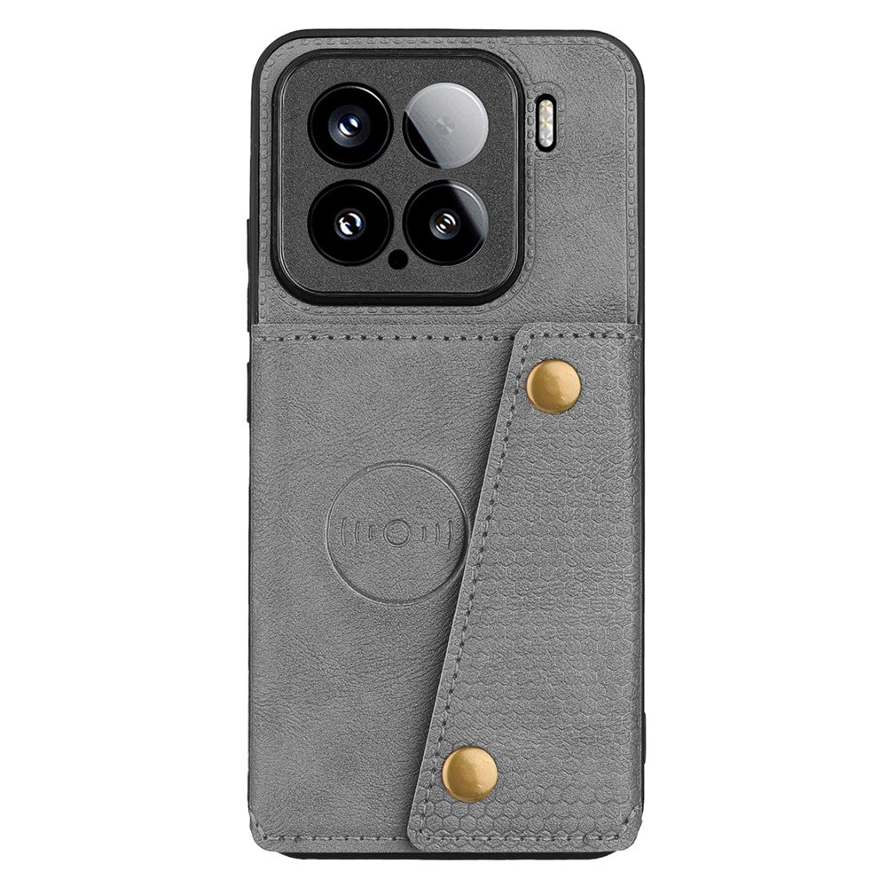 For Xiaomi 15 Case with Card Slots Kickstand Leather + TPU Phone Cover