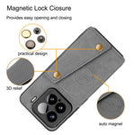 For Xiaomi 15 Case with Card Slots Kickstand Leather + TPU Phone Cover