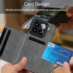 For Xiaomi 15 Case with Card Slots Kickstand Leather + TPU Phone Cover