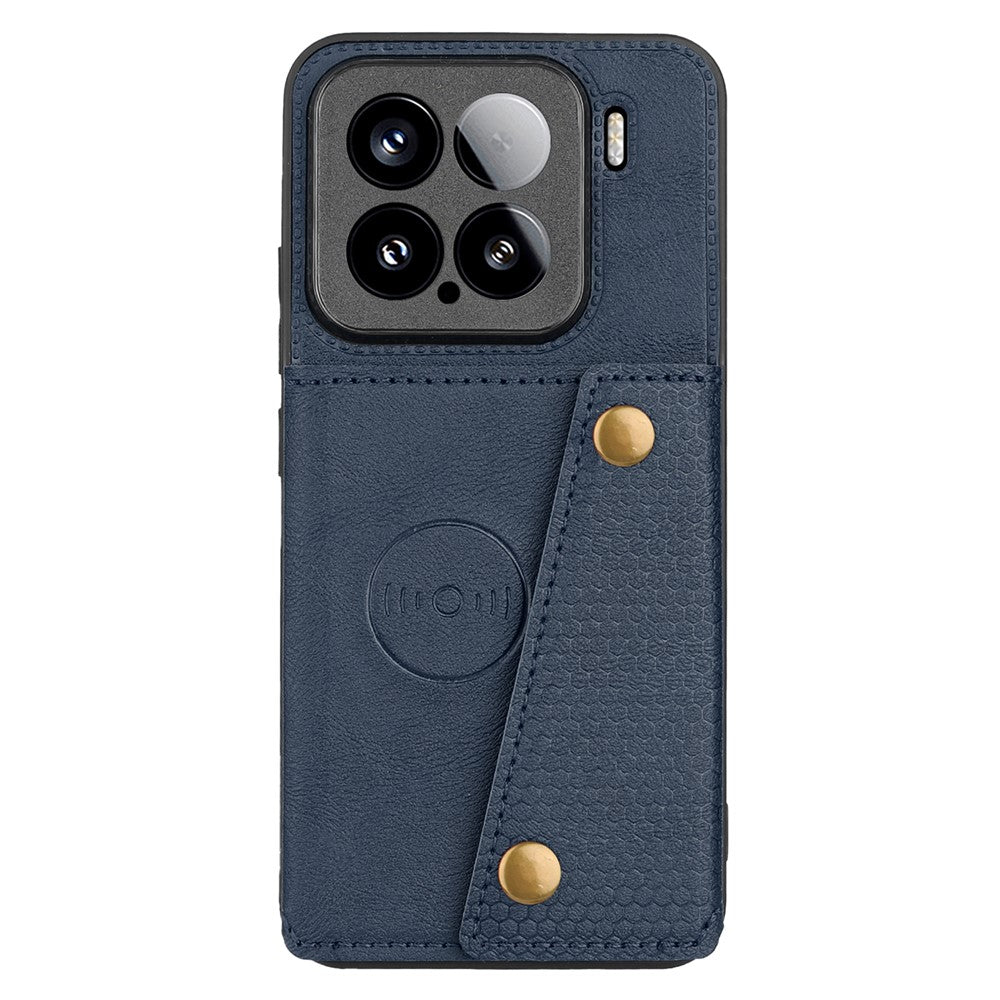 For Xiaomi 15 Case with Card Slots Kickstand Leather + TPU Phone Cover