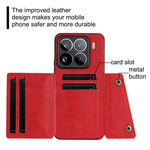 For Xiaomi 15 Pro Case with Card Slots Kickstand Leather + TPU Phone Cover