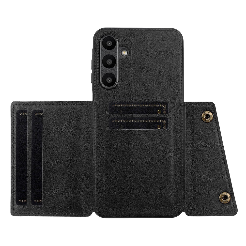 Til Samsung Galaxy A26 5G Etui med Kortlommer og Stander i Læder + TPU Telefoncover