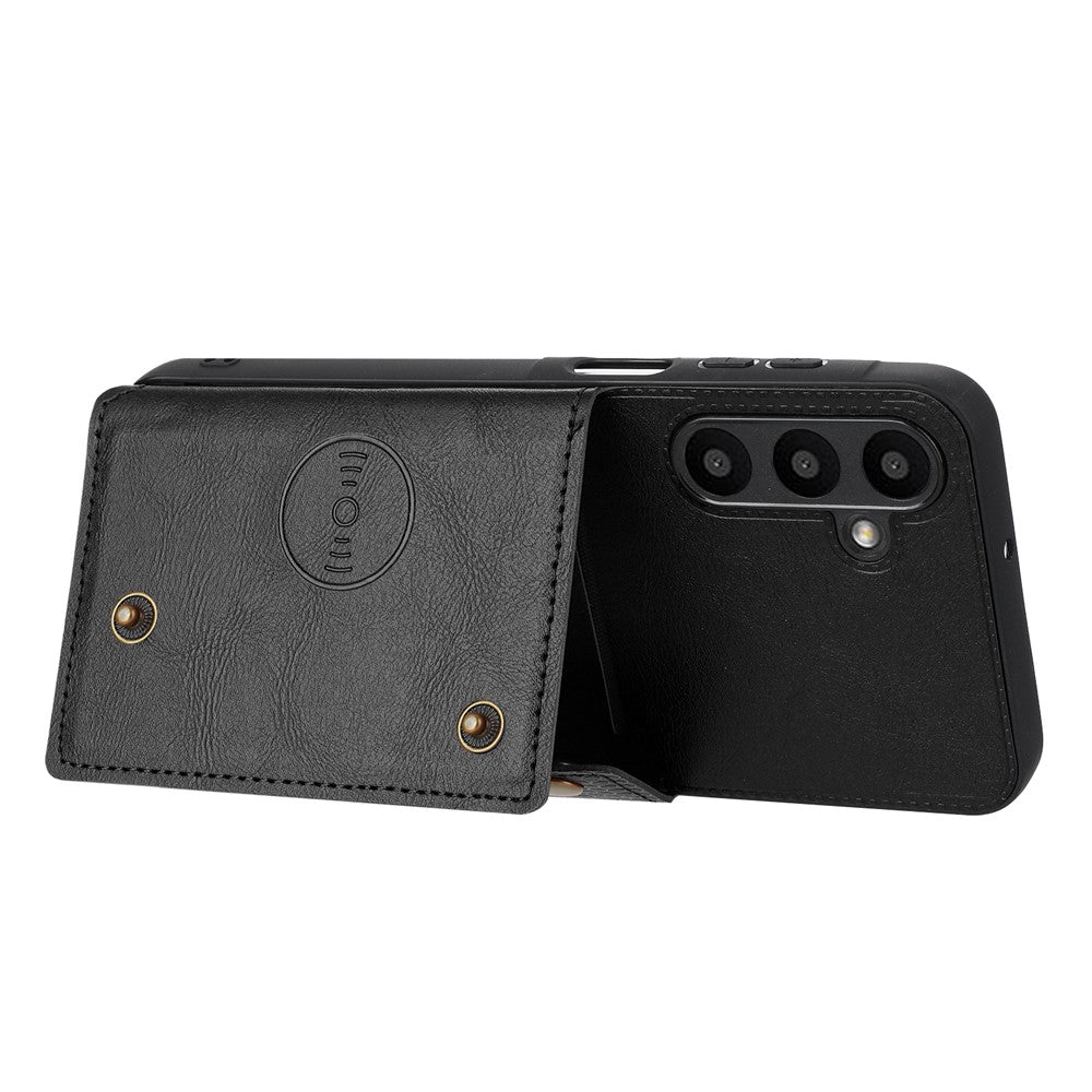 Til Samsung Galaxy A26 5G Etui med Kortlommer og Stander i Læder + TPU Telefoncover