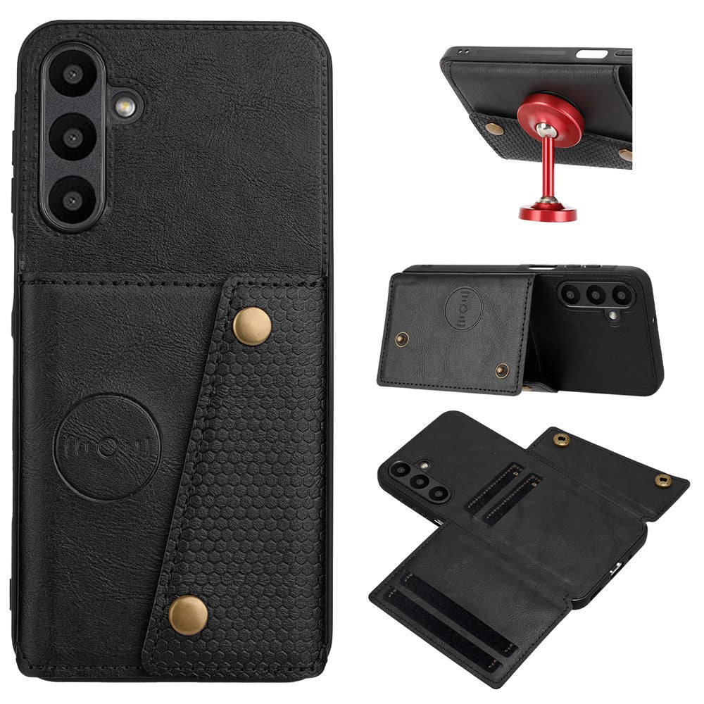 Til Samsung Galaxy A26 5G Etui med Kortlommer og Stander i Læder + TPU Telefoncover