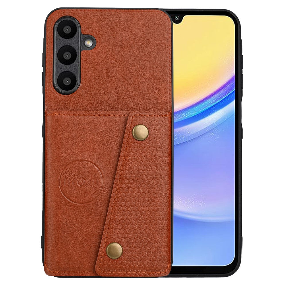 Til Samsung Galaxy A26 5G Etui med Kortlommer og Stander i Læder + TPU Telefoncover