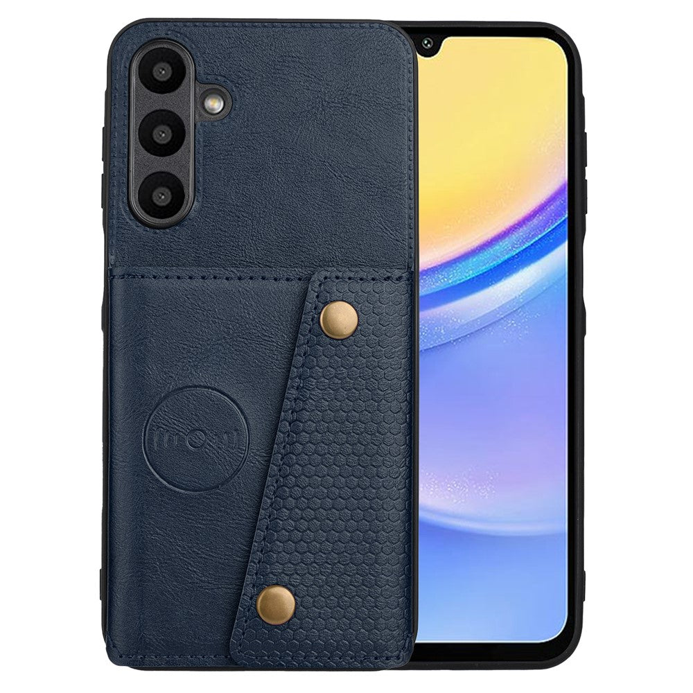 Til Samsung Galaxy A26 5G Etui med Kortlommer og Stander i Læder + TPU Telefoncover
