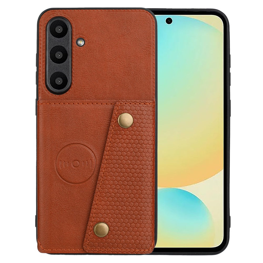 Til Samsung Galaxy A36 5G Etui med Kortlommer Stander Læder + TPU Telefoncover