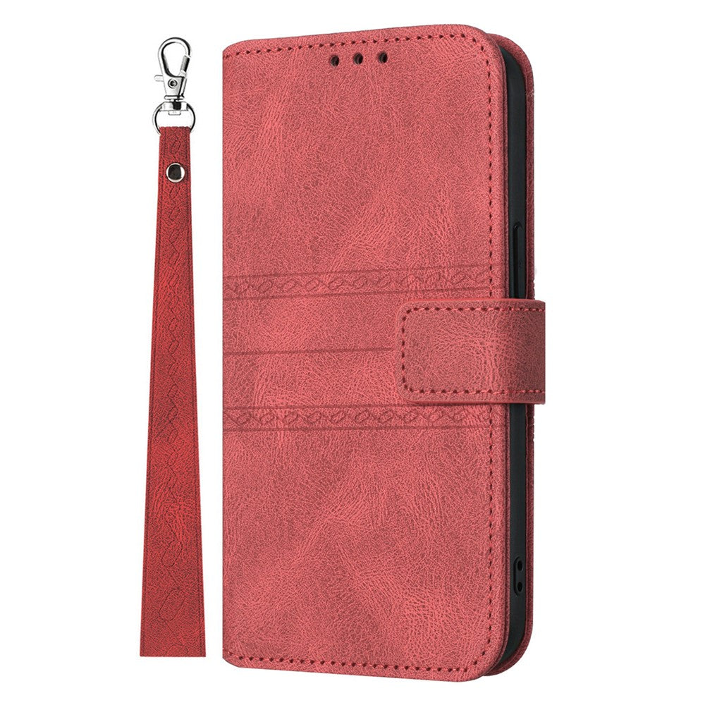 For Oppo Reno13 5G (Global) Case Wallet Skin-Touch Leather Imprinted Phone Cover