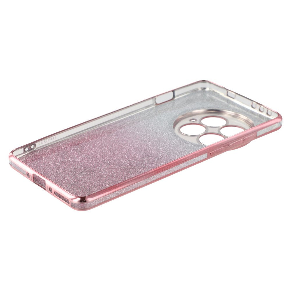KADEM För OnePlus 13 Skal Ring Stativ TPU Blommor mobilskal Gradient Glitter