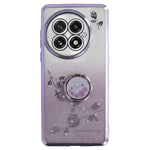 KADEM För OnePlus 13 Skal Ring Stativ TPU Blommor mobilskal Gradient Glitter