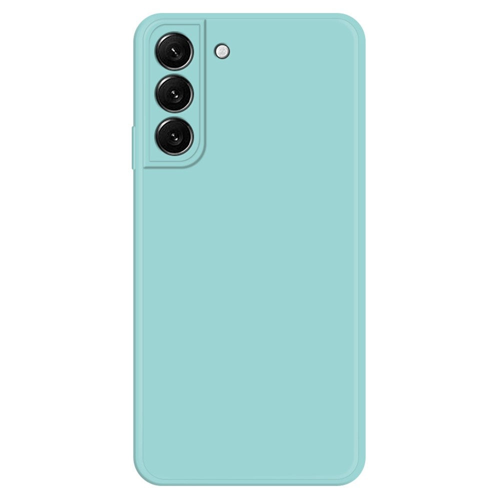 For Samsung Galaxy S22 5G Straight Edge Solid Color Rubberized TPU Case Microfiber Lining Phone Drop-Proof Back Cover
