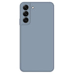 For Samsung Galaxy S22 5G Straight Edge Solid Color Rubberized TPU Case Microfiber Lining Phone Drop-Proof Back Cover