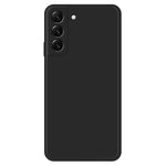For Samsung Galaxy S22 5G Straight Edge Solid Color Rubberized TPU Case Microfiber Lining Phone Drop-Proof Back Cover
