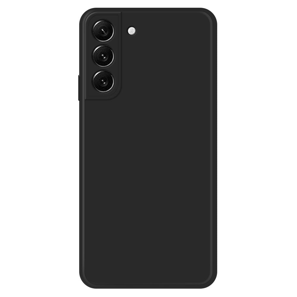 For Samsung Galaxy S22 5G Straight Edge Solid Color Rubberized TPU Case Microfiber Lining Phone Drop-Proof Back Cover