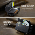 CASEME For Samsung Galaxy S23 Case  C39 RFID Blocking Zipper Wallet Stand Leather Cover with Strap