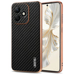 AZNS For Honor X60i 5G Case Electroplating Carbon Fiber Texture PU+TPU Phone Cover