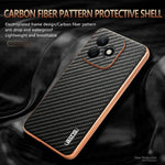 AZNS For Honor X60i 5G Case Electroplating Carbon Fiber Texture PU+TPU Phone Cover