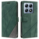 For Xiaomi 14T Case Imprinted Lines PU Leather Splicing Wallet Phone Cover