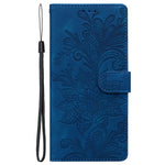 For Xiaomi Redmi Note 13 5G Case Imprinted Lace Flowers PU Leather Wallet Phone Cover
