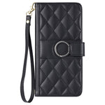 For Xiaomi Redmi Note 14 5G Crossbody Leather Case Ring Buckle Wallet Stand Rhombus Mobile Cover