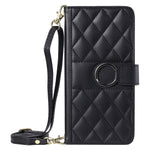 For Xiaomi Redmi Note 14 5G Crossbody Leather Case Ring Buckle Wallet Stand Rhombus Mobile Cover