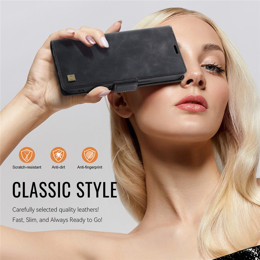 AUTSPACE Til Samsung Galaxy S24 Cover A11 RFID-blokerende retro læder mobilpungcover