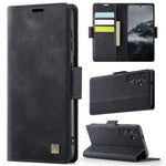AUTSPACE Til Samsung Galaxy S24 Cover A11 RFID-blokerende retro læder mobilpungcover