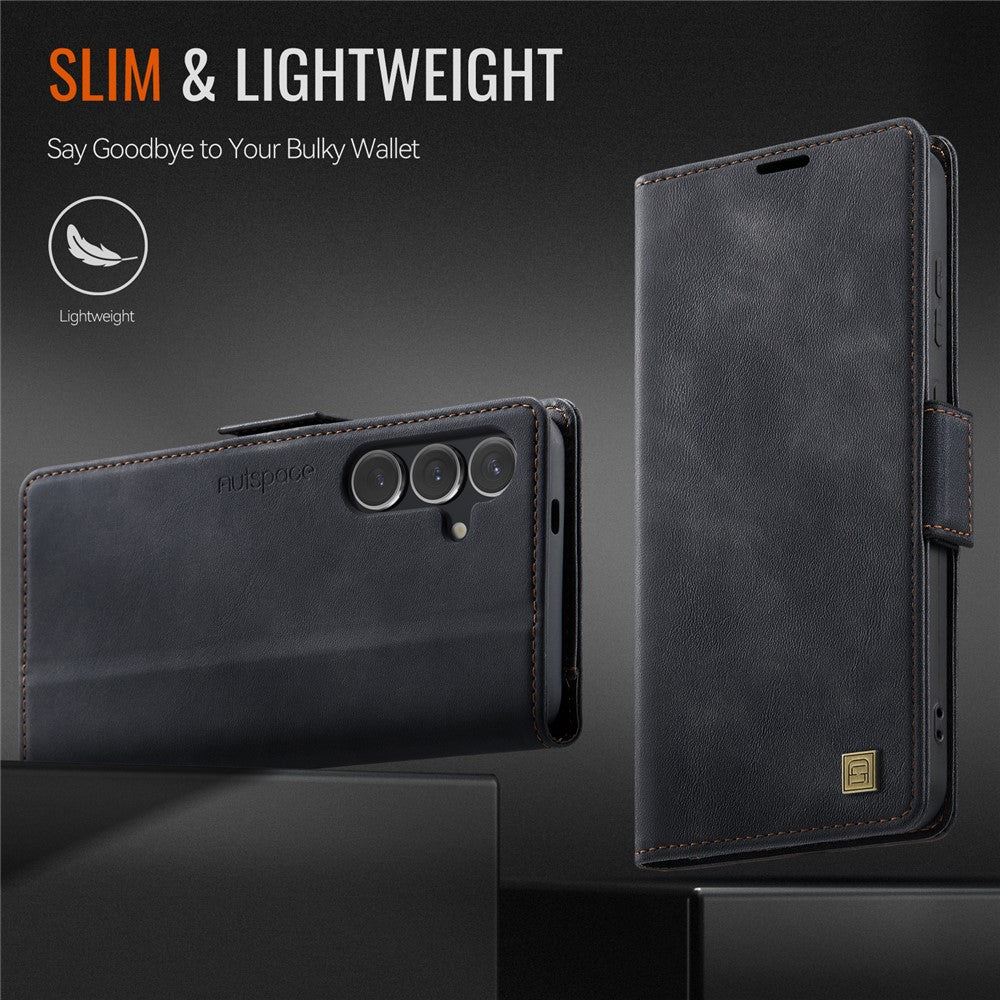 AUTSPACE Til Samsung Galaxy S24 Cover A11 RFID-blokerende retro læder mobilpungcover