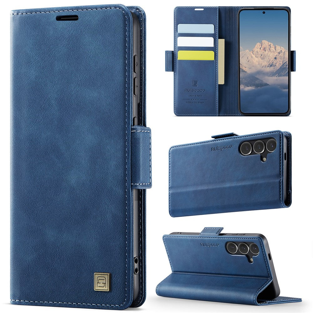 AUTSPACE For Samsung Galaxy S24+ Case  A11 RFID Blocking Retro Leather Cell Phone Wallet Cover