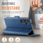 AUTSPACE For Samsung Galaxy S24+ Case  A11 RFID Blocking Retro Leather Cell Phone Wallet Cover