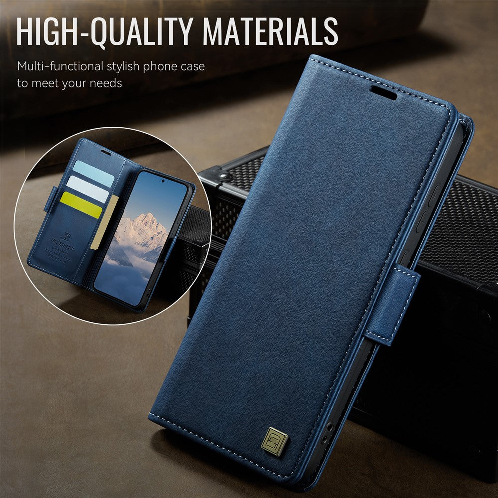 AUTSPACE For Samsung Galaxy S24+ Case  A11 RFID Blocking Retro Leather Cell Phone Wallet Cover