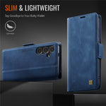 AUTSPACE For Samsung Galaxy S24+ Case  A11 RFID Blocking Retro Leather Cell Phone Wallet Cover