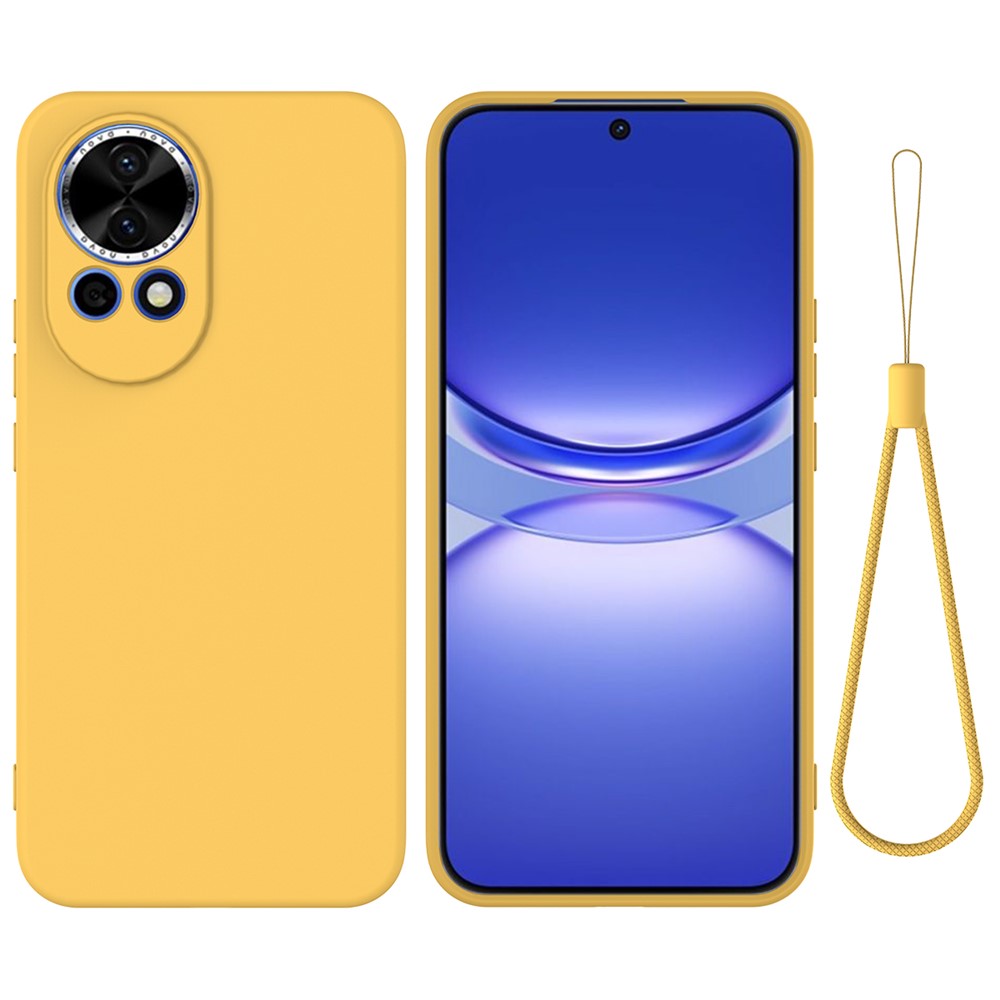 Huawei Nova 13 5G Skal Flytande Silikon mobil Baksida med Handrem