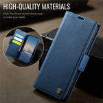 AUTSPACE For iPhone 16 Pro Case A11 RFID Blocking Retro Leather Cell Phone Wallet Cover