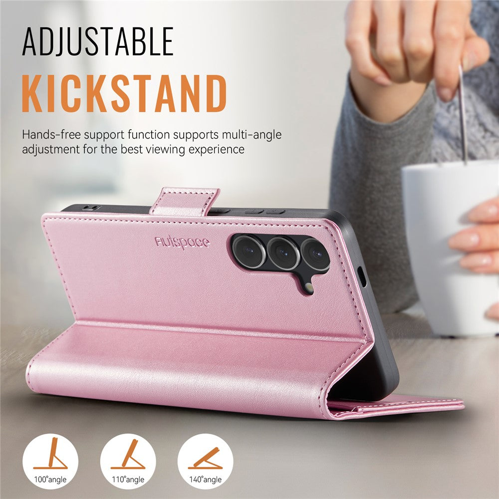 AUTSPACE Til Samsung Galaxy S25 Etui A11 RFID Blokerende Retro Læder Mobiltelefon Pung Cover